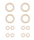 Set 12 inele din lemn pentru activitati crafts