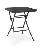 Cumpara ieftin Masa gradina, terasa pliabila otel sticla neagra Martinez 60x60x70h