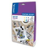 Set markere cu vopsea Pilot Pintor DYI Fashion Bag diverse culori Set Pilot Pintor DIY Fashion