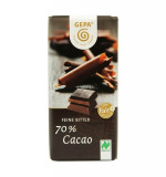 Ciocolata neagra bio 70% cacao, 40g Gepa