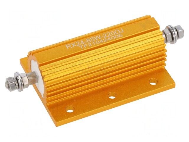 Rezistor bobinat cu radiator 220&Omega; 85W