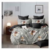 Lenjerie pat dublu,bumbac finet,6 piese,cearceaf normal 220x240cm, cearceaf pilota 200x220cm, 2 fete de perna 50x70, 2 fete de perna 70x70-A1182