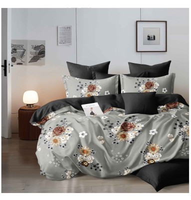 Lenjerie pat dublu,bumbac finet,6 piese,cearceaf normal 220x240cm, cearceaf pilota 200x220cm, 2 fete de perna 50x70, 2 fete de perna 70x70-A1182 foto