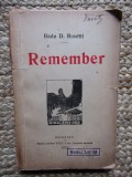 REMEMBER - RADU D. ROSETTI - ED. 1921