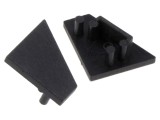 Obturator pt.LED profile neagră 20buc CORNER10