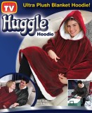 Patura cu Maneci Stil Hanorac cu Gluga si Buzunar Huggle Hoodie