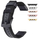 Curea textila, compatibila cu Apple Watch 10, 46mm, Textile Black