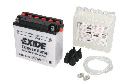 Baterie Moto Exide Conventional Motorbike &amp;amp;amp; Sport Battery 12V 5,5Ah 45A R + 12N5.5-3B EXIDE foto