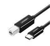CABLU USB Ugreen pt. imprimanta, &quot;US241&quot; USB Type-C (T) la USB 2.0 Type-B (T), 1m, negru, &quot;80811&quot; (timbru verde 0.08 lei) - 6957303888115