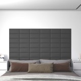 vidaXL Tăblie de Pat pentru Perete 12 pcs Gri 30 x 15 cm țesătură 4008311