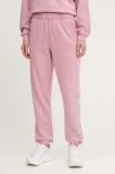 Dkny pantaloni de trening culoarea roz, cu imprimeu, DP5P3737