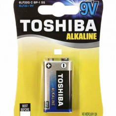 Baterie Toshiba Alkaline 9V 6F22 6LR61 alcalina set 1 buc.