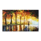 Tablou pictat manual, In drum spre casa, 100x60cm ulei pe pe panza, Spectaculos