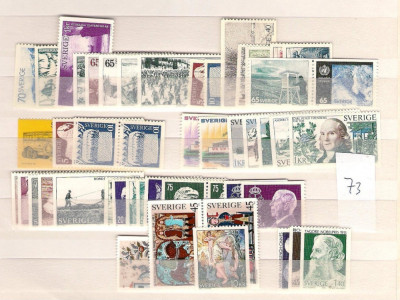 C5469 - Suedia 1973 - - anul compet,timbre nestampilate MNH foto