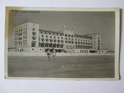 Constanta(Mamaia)-Hotel Rex,carte pos.foto circ.1938 cu 3 timbre foto
