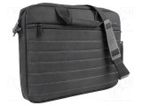 Laptop bag black poliester 600D Usable dim: 345x45x260mm