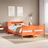 VidaXL Cadru pat fără saltea, maro ceruit, 160x200 cm, lemn masiv pin