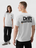 Tricou regular cu imprimeu unisex 4F x Drift Masters - alb, 4F Sportswear