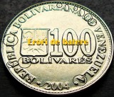 Cumpara ieftin Moneda exotica 100 BOLIVARES - VENEZUELA, anul 2004 *cod 2831 = ERORI BATERE, America Centrala si de Sud