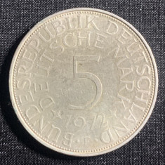 Moneda argint 5 mărci 1972F