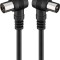 Cablu conexiune antena 2.5m negru conector cotit Goobay