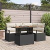 VidaXL Set de masă pentru grădină 5 pcs Negru și Crem 100 x 55 x 73 cm
