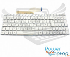 Tastatura Laptop alba Samsung NP300E5X layout UK fara rama enter mare foto