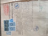 document cu timbre fiscale Romania . Stare foarte buna .De colectie