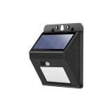 Lampa cu incarcare solara si senzor de miscare pentru exterior, 20 LED cu distanta de inductie, montaj pe perete, fara cabluri, eMazing