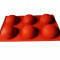 Forma silicon 6 cavitati, Pentru prajituri, Rosu, 28 cm, 296COF