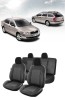 Set huse scaune piele si textil SKODA OCTAVIA II 2004-2013