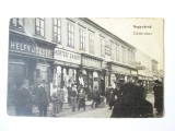 Rară! Oradea:Strada Comerciala,magazine,carte poștală circ.1906 cu ștampilă rară de Zsibo(Jibou/Sălaj), Circulata, Fotografie, Bihor