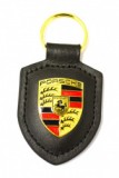 Breloc Premium piele compatibil Porsche negru