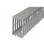 Canal cablu perforat slitat Elettrocanali 60x100mm gri pentru circuite electrice