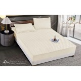 Cumpara ieftin Topper Saltea/Husa de pat matlasata si 2 fete de perne din catifea, cu elastic, model tip topper 160x200 - SPR518