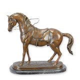 Cal cu sa-statueta bronz cu soclu marmura TBD-72