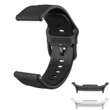 Curea hibrid piele-silicon compatibila cu Samsung Galaxy Watch8 Classic 46mm, Iron Black