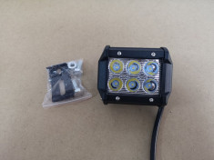 Proiector led Off Road 18W dreptunghi Suv ATV, Tractor etc unghi lumina spot 30? foto