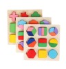 Set 3 Puzzle din lemn Forme geometrice, 7Toys, Brand