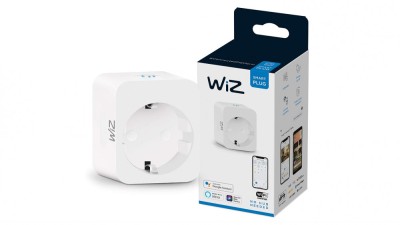 Priza inteligenta WiZ Wi-Fi, controlat prin aplicatie, alb - RESIGILAT foto