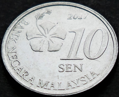 Moneda exotica 10 SEN - MALAEZIA, anul 2017 *cod 3873 A - A.UNC! foto