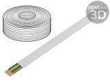 Cablu telecomunica&Aring;&pound;ii litat 8x28AWG alb