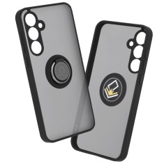 Husa Samsung Galaxy A55 5G Techsuit Glinth cu inel suport stand magnetic, negru foto