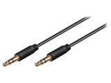 Cablu Jack 3,5mm 3pin 1,5m Negru PVC, Goobay