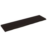 Cumpara ieftin Blat de baie, maro inchis, 200x50x(2-6) cm, lemn masiv tratat