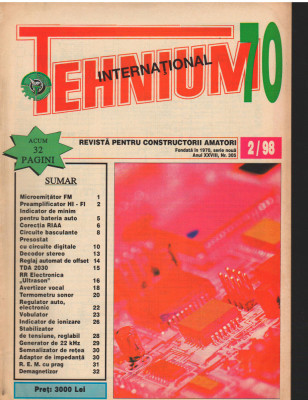 C10429 - REVISTA TEHNIUM 70, FEBRUARIE (2) 1998 foto