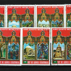 GUINEA ECUATORIALA 1975 – SARBATORI PASCALE. VITRALII, SERIE STAMPILATA, M18