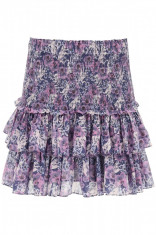 Fusta dama Isabel marant etoile floral print mini skirt with flounces JU0753 21P009E 30FN Multicolor foto