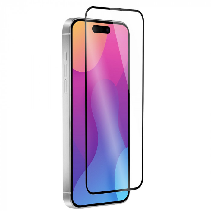Folie Sticla Tempered Glass Apple iPhone 15 Pro 6.1 4D/5D Full Glue Fullcover Negru