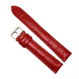 Cumpara ieftin Curea Ceas &bdquo;Racing Red&rdquo; 9C1-R &ndash; Piele Naturală cu Cusătură Albă (18mm - 24mm)